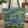 Irises Floral Bouquet Swirling Leaves Floral Wreath - Garden Lover Everyday Use Gift Quilted Tote Bag - 1