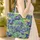 Irises Floral Bouquet Swirling Leaves Floral Wreath - Garden Lover Everyday Use Gift Quilted Tote Bag - 4