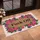Fuck Off Rectangular Panel Roses Irises Foliage Vines Pink Background Statement Decor Gift Doormat - 4