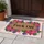 Fuck Off Rectangular Panel Roses Irises Foliage Vines Pink Background Statement Decor Gift Doormat - 5