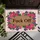 Fuck Off Rectangular Panel Roses Irises Foliage Vines Pink Background Statement Decor Gift Doormat - 6