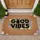 Good Vibes Peace Sign Hand Rose Iris Foliage - Positive Lifestyle Home Decor Doormat - 1