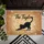 Full Body Stretch Black Cat Silhouette Custom Family Name Home Decor Cat Lover Gift Doormat - 6