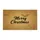 Black Merry Christmas Script Holly Leaves Snowflakes - Christmas Holiday Home Decor Gift Doormat - 3
