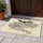 Black Bat Silhouette Swarm Tan Background - Wildlife Lover Home Decor Gift Doormat - 5