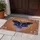 Mystical Moth Moon Cosmic Mandala Floral Vines - Rustic Celestial Home Decor Gift Doormat - 5