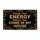 Check Your Energy Message Rustic Scrollwork Leaf - Lifestyle Home Decor Doormat - 3