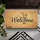 Welcome Bunny Paw Prints Black White Stripe - Everyday Home Entry Decor Gift Doormat - 6