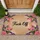 Fuck Off Script Pink Roses Purple Iris Floral - Home Decor Gift Doormat - 1
