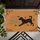 Black Dog Deep Play Bow Custom Family Name Paw Prints - Outdoor Home Decor Gift Doormat - 6