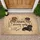 DACHSHUND Lovers Only Dachshunds Paw Prints Bone Shapes Domestic Greenery - Gift for Dachshund Owners Doormat - 1