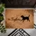 Custom Family name Playful Dog Silhouette - Rustic Home Decor Gift for Dog Lovers Doormat - 6