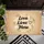 Love Lives Here Heart Leafy Tendril Rustic Parchment - Home Decor Gift Doormat - 6