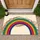 Crisp Richly Textured Concentric Bands Arc Flowing Waves Fiber - Home Decor Gift Doormat - 1
