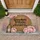 Grandkids Welcome Peonies Succulents Moroccan Lantern - Home Decor Gift Doormat - 1