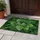 Creamy Yellow Hello Text Lush Monstera Palm Fronds - Tropical Jungle Home Decor Gift Doormat - 5