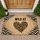 WILD AT Black Leopard Heart Chevron - Wildlife Lover Home Decor Gift for Wild Soul Doormat - 1