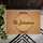 Custom Family Name Calligraphic Script Feather Wreath Organic Jute - Home Decor Gift Doormat - 6