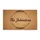 Custom Family Name Calligraphic Script Feather Wreath Organic Jute - Home Decor Gift Doormat - 3