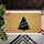 Black Christmas Tree Merry Christmas Polka Dot Border - Holiday Decor Doormat - 6