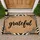 Grateful Script Textured Cream Black - Everyday Appreciation Home Decor Gift Doormat - 1