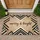 Merry & Bright Script Chevron Zigzag Fibrous Texture Christmas Holiday Home Decor Doormat - 1