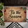 Gather Script Laurel Wreath Botanical Greenery - Rustic Farmhouse Home Decor Doormat - 6