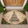 We Wish You A Merry Christmas Tree Silhouette Pinecone Berries - Holiday Gift Doormat - 1