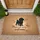 Fluffy Dog Silhouette 'Hello Welcome' Text - Home Decor Gift for Dog Lover Doormat - 1