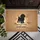 Fluffy Dog Silhouette 'Hello Welcome' Text - Home Decor Gift for Dog Lover Doormat - 6