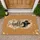 Hello Script Friendly Ghost Swirling Mist Tan Gold Welcome Home Decor Gift Doormat - 1