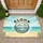 ALOHA Surfboard Sun Waves Palm Frond Beach Scene - Home Decor Gift for Beach Lovers Doormat - 1