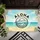 ALOHA Surfboard Sun Waves Palm Frond Beach Scene - Home Decor Gift for Beach Lovers Doormat - 6