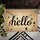 Bold hello Script Black Spiders Hanging Webs - Elegant Rustic Welcome Home Garden Decor Doormat - 6