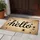 Bold hello Script Black Spiders Hanging Webs - Elegant Rustic Welcome Home Garden Decor Doormat - 5