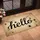 Bold hello Script Black Spiders Hanging Webs - Elegant Rustic Welcome Home Garden Decor Doormat - 4