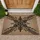 Ornate Black Snowflake Leaf Accents Tribal Geometric Shapes - Home Decor Gift Doormat - 1