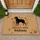 Black Dog Silhouette Welcome Text - Home Decor Gift for Dog Lover Doormat - 1