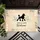 Black Poodle 'Hello And Welcome' Text Botanical Foliage - Home Decor Gift Doormat - 6