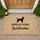 Standing Dog Silhouette Hello Welcome Botanical Paw Prints - Home Decor Gift Doormat - 1