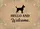 Standing Dog Silhouette Hello Welcome Botanical Paw Prints - Home Decor Gift Doormat - 7