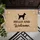 Standing Dog Silhouette Hello Welcome Botanical Paw Prints - Home Decor Gift Doormat - 6