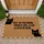 Black Cat Peering 'A Lot Of Cats In Here' - Home Decor Gift for Cat Owners Doormat - 1