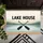 Lake House Canoe Paddles Serene Lake Forest Landscape Rustic Home Decor Gift Doormat - 6