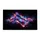 Neon Iridescent Swirling Liquid Light Patterns on Dark Background - Outdoor Garden Display Doormat - 3