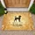 Black Dog Welcome Botanical Accents Paw Prints - Everyday Home Garden Decor Doormat - 1