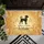 Black Dog Welcome Botanical Accents Paw Prints - Everyday Home Garden Decor Doormat - 6