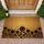 Black Sunflowers Prominent Petals Golden Brown Ochre Field - Farmhouse Home Decor Gift Doormat - 1