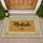 Mahalo Plumeria Geometric Woven Tapestry Golden Brown - Tropical Home Decor Gift Doormat - 1