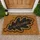 Black Oak Leaf Welcome Calligraphy - Golden Brown Coir Texture Home Decor Gift Doormat - 1